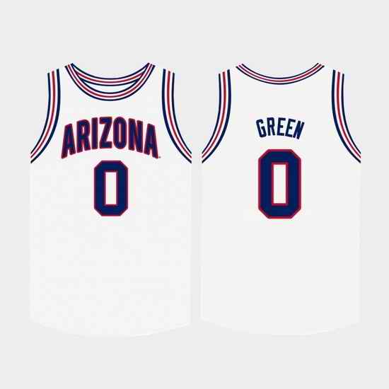 Men Arizona Wildcats Josh Green College Basketball White Jersey